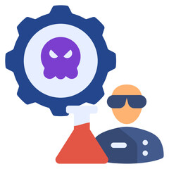 terrorism flat style icon