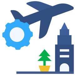 tourism flat style icon