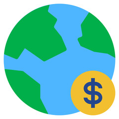 world flat style icon