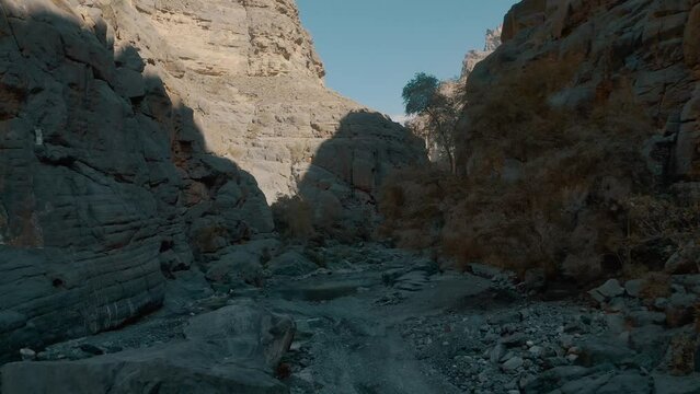 Aerial, Inside Whadi Ghul, Oman