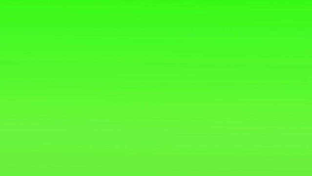 Red apple on green screen background. Animation footage.