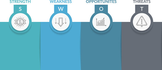 SWOT analysis diagram, infographic template