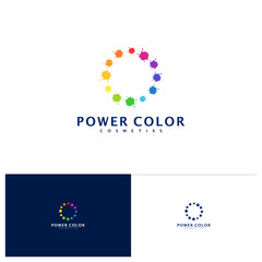 Color Circle logo template, Creative Color logo design vector