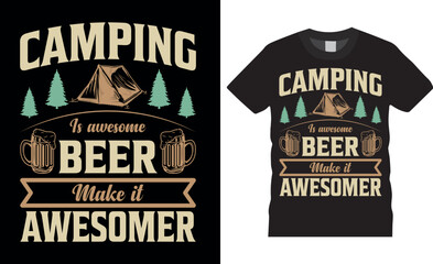 I Like  camping t-Shirt Design my retirement plan. Typography t shirt design premium vector template.