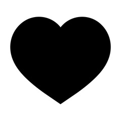 Heart flat style Icon Vector , Love Symbol Valentine's Day isolated on white background illustration