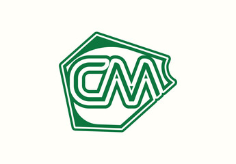 CM letter logo and icon design template