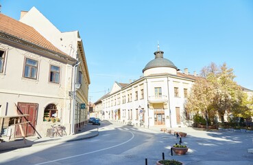 Naklejka premium Sremski Karlovci, located north Novi Sad in the Vojvodina region, is one of Serbia's most scenic towns
