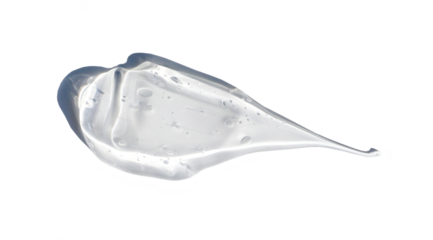 cosmetic smears cream gel texture on transparent background