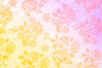 花柄背景～グラデーション～黄赤