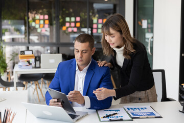 Asia business meeting   consultations of business people in the company's meeting room. 