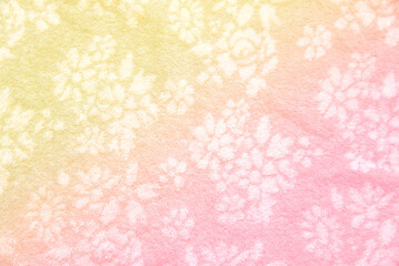 花柄背景～グラデーション～黄赤