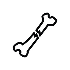 Broken bone vector icon