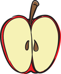 リンゴのイラスト（手書き風）