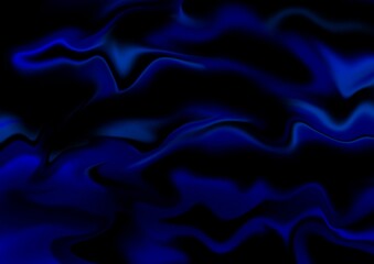 Obraz premium Abstraction, background. Cold blue tones of colours, liquid colours, water, wave, glossy satin