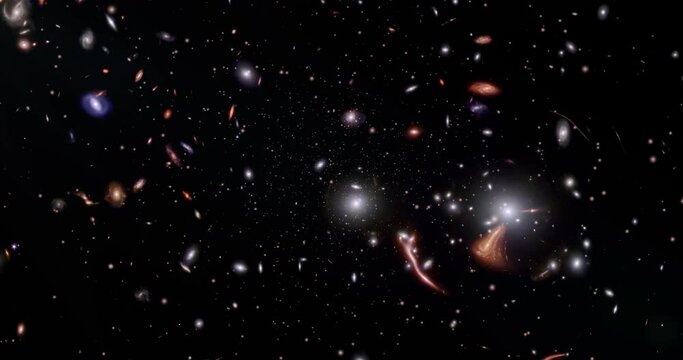 Fly towards the cosmic seahorse in the constellation of Coma Berenices.Wide-field view of star formation in distant and gravitationally lensed galaxies.