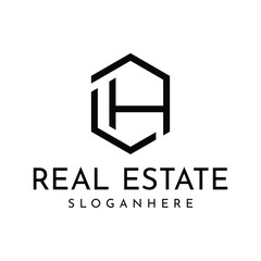 design a clever and minimalist monogram LH in triangle shape logo suitable for your branding company, letter n, w, m, real estate