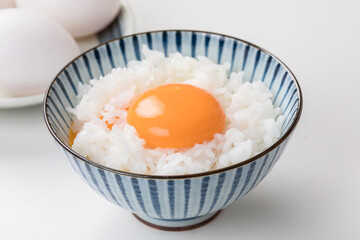 卵かけご飯（朝食イメージ）　rice with egg