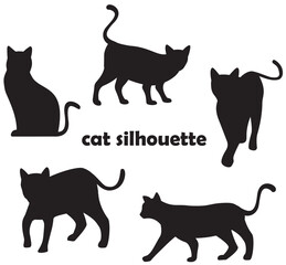 set of cats silhouettes bundles set