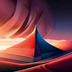 abstract pyramid background
