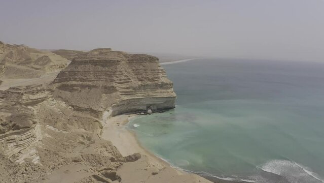 Aerial, Wadi And Hidden Bay In Oman, East Coast