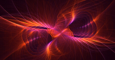 3D rendering abstract multicolor supernova fractal light background