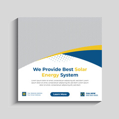 Solar Energy Social Media Post or Web Banner Template