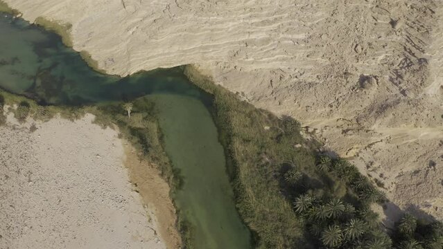 Aerial, Oasis In Wadi Al Nakheel, Oman