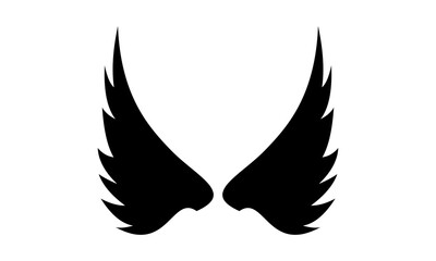simple bird wings vector logo