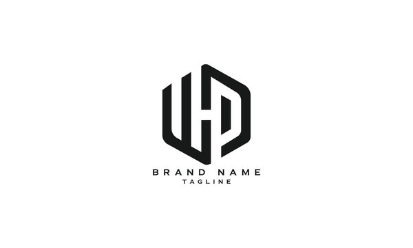 WHP, WPH, WP, PW, Abstract initial monogram letter alphabet logo design