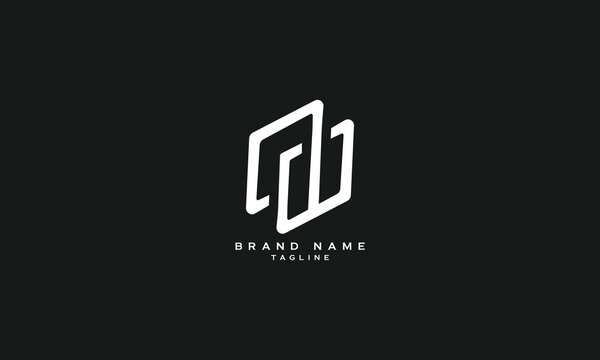 QDB, QBD, QW, WQ, NW, WN, Abstract initial monogram letter alphabet logo design