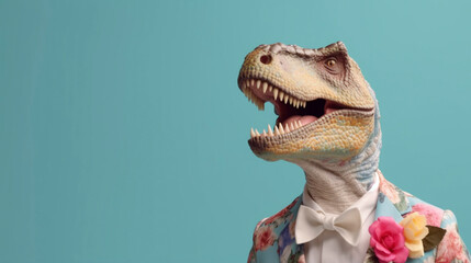 AI art dinosaur human　恐竜人間