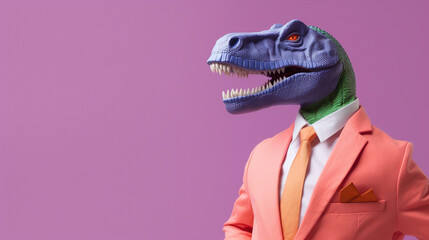 AI art dinosaur human　恐竜人間
