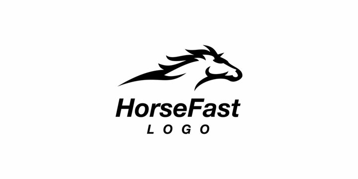 Horse Fast Logo Design Vector Element