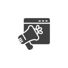 Online marketing vector icon