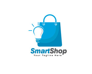 smart shop bag icon symbol logo design template illustration inspiration