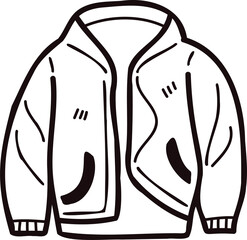Hand Drawn cute jackets for men in doodle style