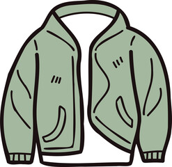 Hand Drawn cute jackets for men in doodle style