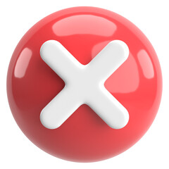 Fototapeta premium 3D close button. Cross sign. 3D illustration.