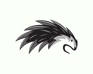 art style cartoon porcupine hedgehog logo icon symbol design template illustration inspiration