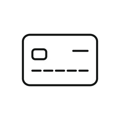 Fototapeta premium Editable Icon of Credit or Bank Card,Vector illustration isolated on white background. using for Presentation, website or mobile app