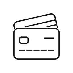Obraz premium Editable Icon of Credit or Bank Card,Vector illustration isolated on white background. using for Presentation, website or mobile app