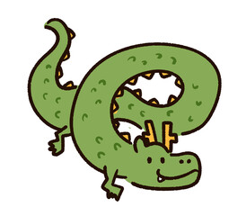 かわいい手描きの辰