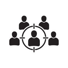 Target audience. Headhunting person icon. Vector illustration