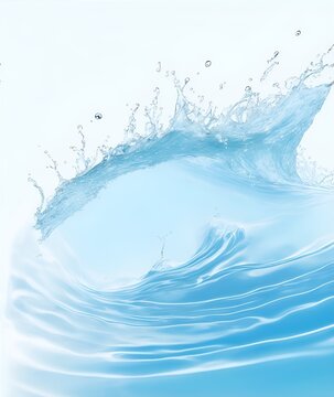 AI画像で作られた水の波と水しぶき