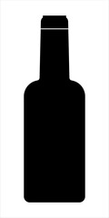 Wine bottle icon isolated on white background. Vector illustration EPS 10 File.
