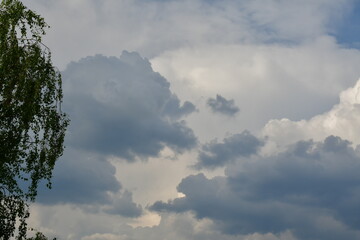 Dark clouds in sky bringing Rain and Storm germany