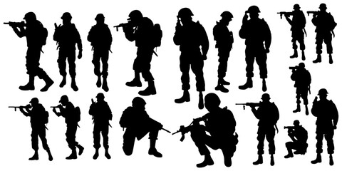 soldier silhouettes