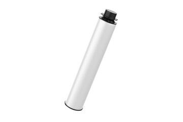 Foam Gun with Matte Polyurethane Bottle Mockup Isolated On White Backgroun. 3d illustration