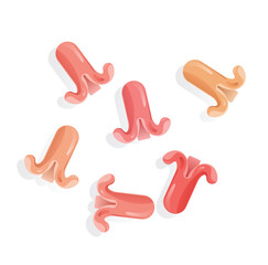 fried sausage isolated vector illustration
