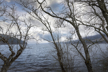 Fototapeta na wymiar Loch Ness. Urquhart Castle. Lake. Scotland. 